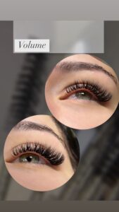 Privire intensă obținută cu extensii de gene Volume la Glamur Cosmetic, salon de înfrumusețare din Târgu Mureș