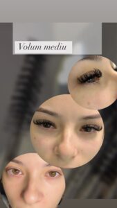 Aplicare de extensii de gene cu volum mediu la Glamur Cosmetic din Târgu Mureș pentru echilibrul perfect între naturalețe și definire pentru o privire expresivă