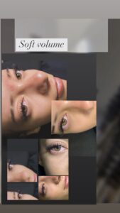 Privire delicată cu extensii de gene Soft Volume realizate la Glamur Cosmetic, salon de înfrumusețare din Târgu Mureș specializat în look-uri elegante și naturale